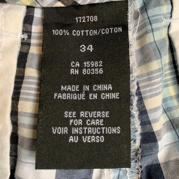 Gotcha 34” Blue & Yellow Plaid Shorts - Picture 4 of 4